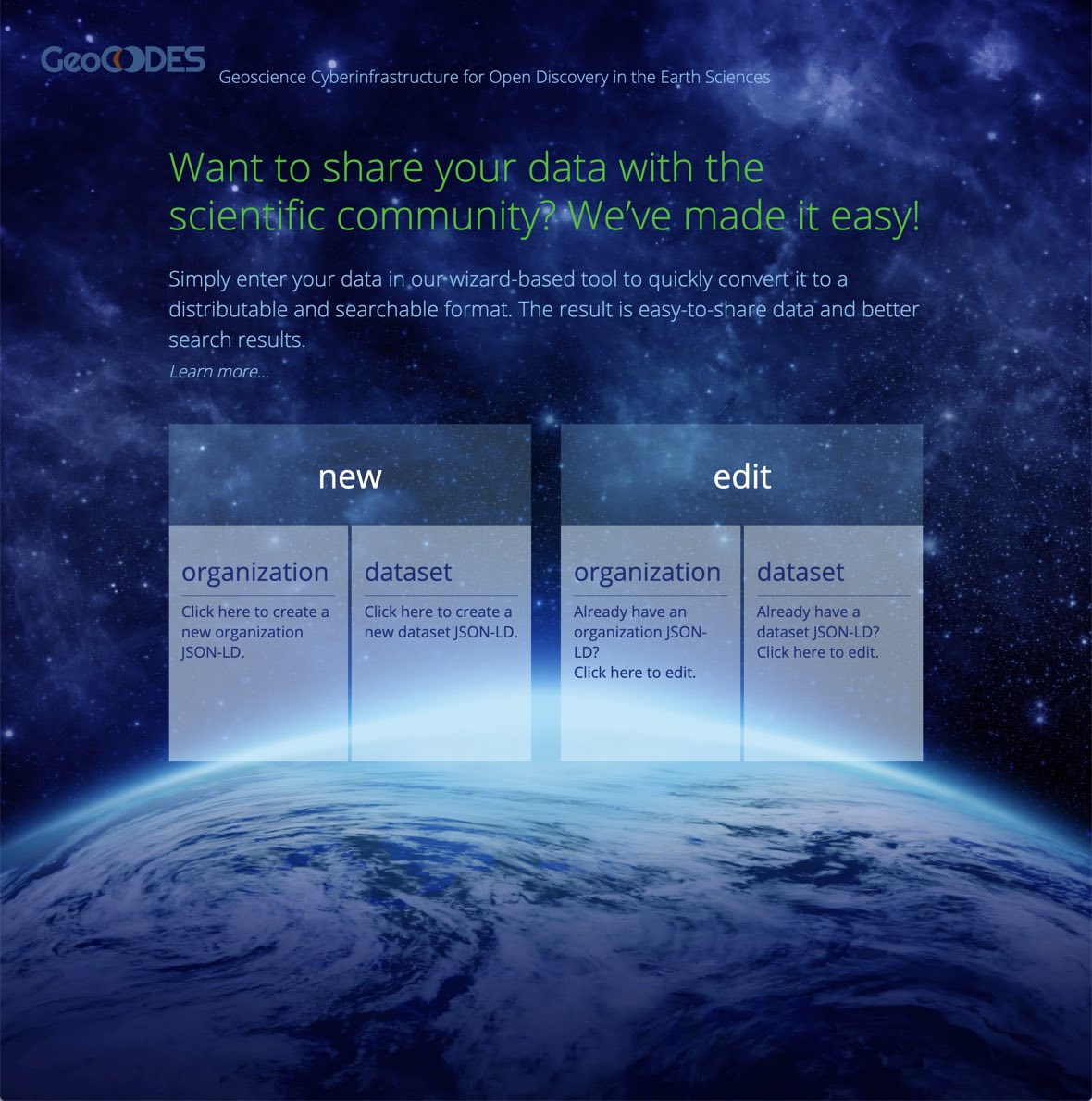 Goecodes home page
